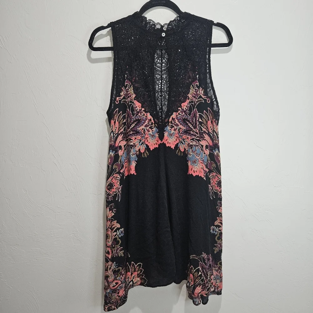Intimately Free People Dress Womens Size Medium Marsha Lace Printed Fairygoth - Picture 8 of 12